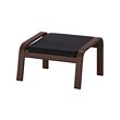 POÄNG - Footstool, brown/Knisa black