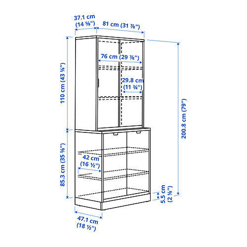 TONSTAD Measurement Illustration