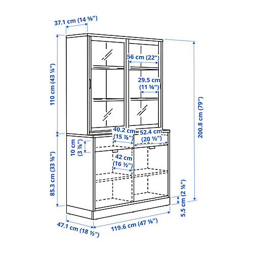 TONSTAD Measurement Illustration