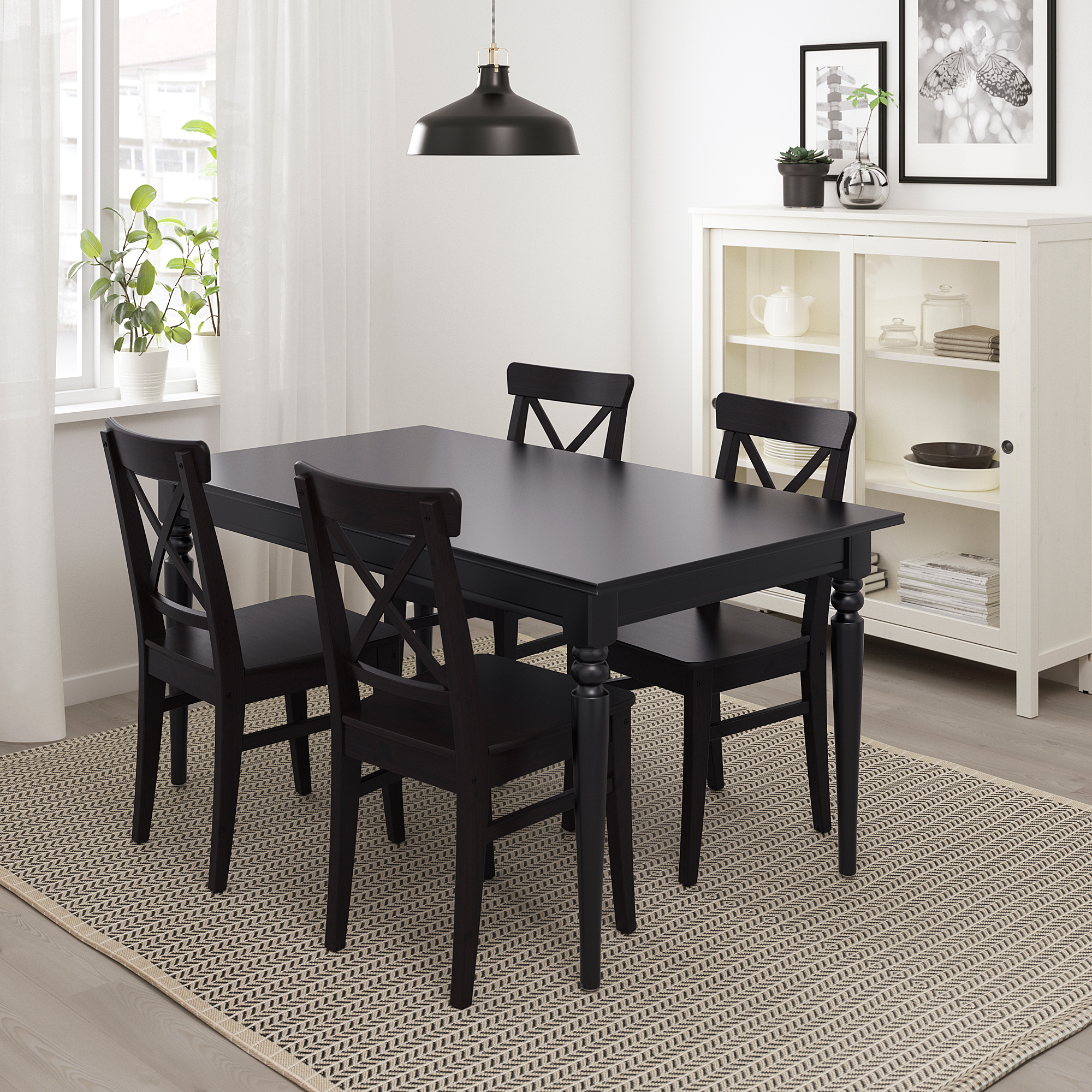 Ingatorp Extendable Table Black 155215x87 Cm Ikea Indonesia 7415