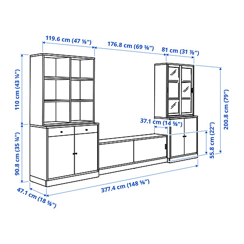 TONSTAD Measurement Illustration