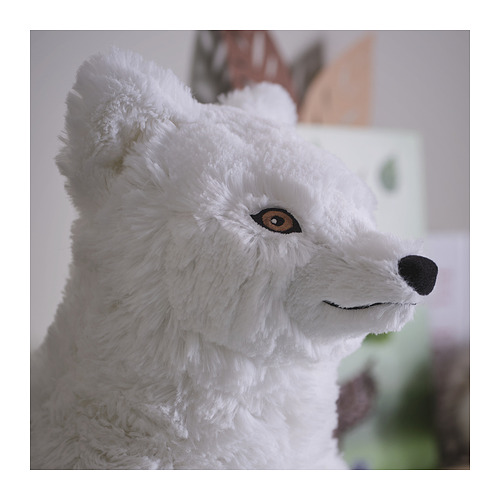 SKOGSDUVA soft toy, arctic fox/white, 60 cm | IKEA Indonesia