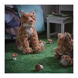 SKOGSDUVA - Boneka, lynx/oranye cokelat, 63 cm