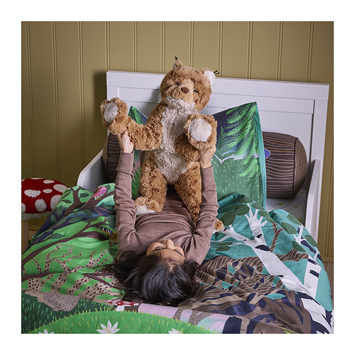 SKOGSDUVA soft toy, lynx/orange brown, 63 cm | IKEA Indonesia