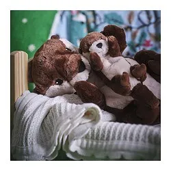 SKOGSDUVA - Boneka, set isi 2, Berang-berang dengan bayi/cokelat krem, 45 cm