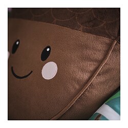 SKOGSDUVA - Bantal kursi dengan kantong, berbentuk biji pohon ek/cokelat, 32x37 cm