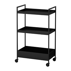 NISSAFORS - Trolley, black, 50.5x30x83 cm