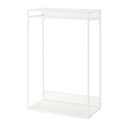 PLATSA - Open clothes hanging unit, white, 80x40x120 cm