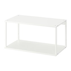 PLATSA - Unit rak terbuka, putih, 80x40x40 cm