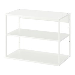 PLATSA - Unit rak terbuka, putih, 80x40x60 cm