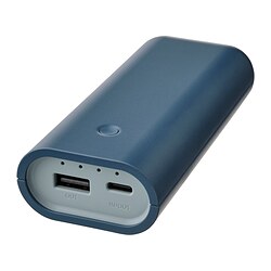 VARMFRONT - Power bank, biru, 5200 mAh
