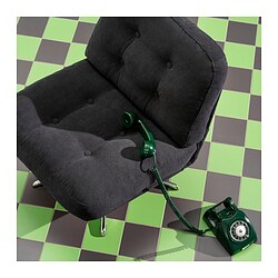 DYVLINGE - Swivel easy chair, Kelinge black