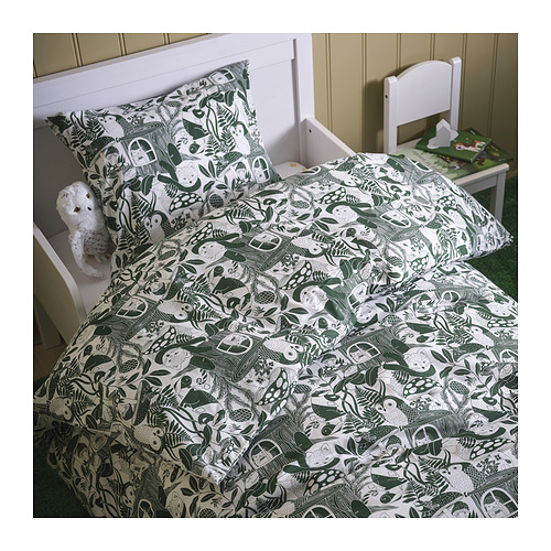 SKOGSDUVA sarung duvet dan sarung bantal