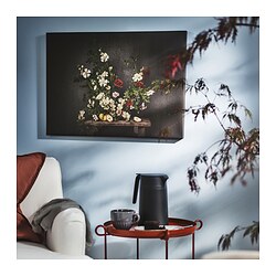 PJÄTTERYD - Picture, flowers-against a black wall, 70x50 cm