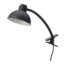 SKURUP - Lampu sorot jepit, hitam
