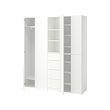LASTARE - Wardrobe combination, white, 180x42x200 cm