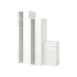 LASTARE - Kombinasi lemari pakaian, putih, 180x62x236 cm