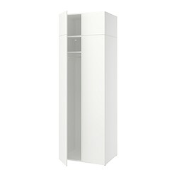 LASTARE - Wardrobe combination, white/with height extension unit, 80x62x236 cm