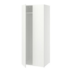 LASTARE - Wardrobe combination, white, 80x62x200 cm