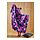 BLÅSKATA - duvet cover and pillowcase, purple/black patterned, 150x200/50x80 cm | IKEA Indonesia - PH195448_S1