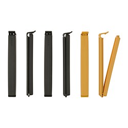 BEVARA - Sealing clip, anthracite/dark yellow