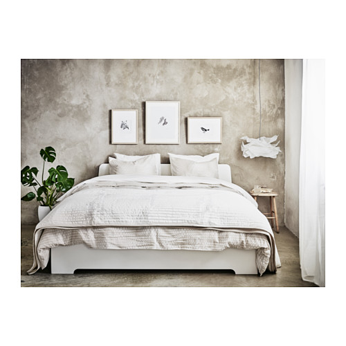 ASKVOLL bed frame, white, 160x200 cm | IKEA Indonesia