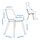 EKEDALEN/GRÖNSTA - meja dan 4 kursi, putih/abu-abu toska, 120/180 cm | IKEA Indonesia - PE929936_S1