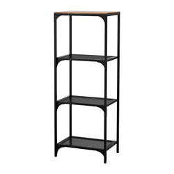 FJÄLLBO - Shelving unit, black, 51x136 cm