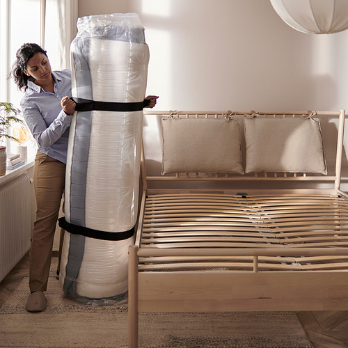 MALM bed frame with mattress