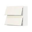 METOD - Wall cabinet horizontal w 2 doors, white/Vallstena white, 80x37x80 cm