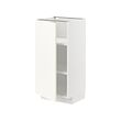 METOD - Base cabinet with shelves, white/Vallstena white, 40x37x80 cm