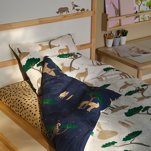 SANDLÖPARE duvet cover and pillowcase