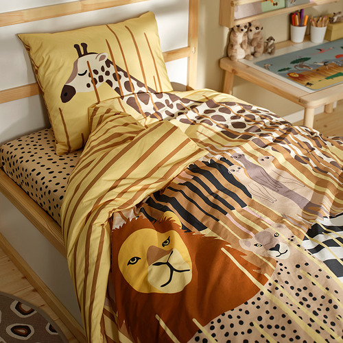 SANDLÖPARE duvet cover and pillowcase