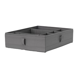  SKUBB  SKUBB  box with compartments dark grey 44x34x11 cm 