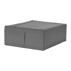 SKUBB - Storage case, dark grey, 44x55x19 cm