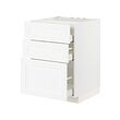 METOD/MAXIMERA - Kbnt dsr u kmpr/3 bgn dpn/3 laci, putih Enköping/putih efek kayu, 60x60x80 cm