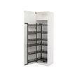 METOD - High cabinet with pull-out larder, white Enköping/white wood effect, 60x60x220 cm