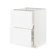 METOD/MAXIMERA - Base cb 2 fronts/2 high drawers, white Enköping/white wood effect, 60x60x80 cm