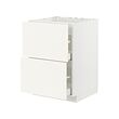 METOD/MAXIMERA - Kbnt dsr u kompor/2 pintu dpn/2lc, putih/Vallstena putih, 60x60x80 cm