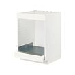 METOD/MAXIMERA - Base cab for hob+oven w drawer, white/Vallstena white, 60x60x80 cm