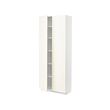 METOD - High cabinet with shelves, white/Vallstena white, 80x37x200 cm