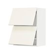 METOD - Wall cabinet horizontal w 2 doors, white/Vallstena white, 60x37x80 cm