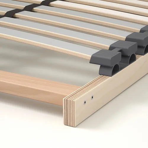 MALM bed frame, high, w 4 storage boxes