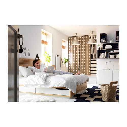 MANDAL bed frame with headboard