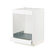 METOD/MAXIMERA - Kbnt dasar u kompor+oven dg laci, putih Enköping/putih efek kayu, 60x60x80 cm