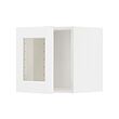 METOD - Wall cabinet with glass door, white Enköping/white wood effect, 40x37x40 cm