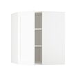 METOD - Corner wall cabinet with shelves, white Enköping/white wood effect, 68x37x80 cm