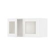 METOD - Wall cabinet with 2 glass doors, white Enköping/white wood effect, 80x37x40 cm