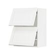 METOD - Wall cabinet horizontal w 2 doors, white Enköping/white wood effect, 60x37x80 cm