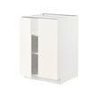 METOD - Base cabinet with shelves/2 doors, white/Vallstena white, 60x60x80 cm